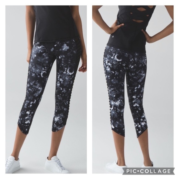 Lululemon Sunshine Salutation Crop (Full-On Luxtreme)
Dusk Dye White Black Sz 6 - Picture 2 of 10